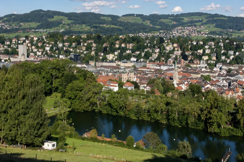 Stadtansicht von St. Gallen.