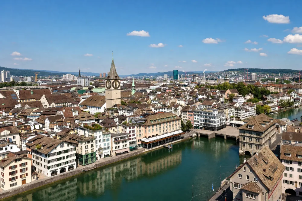Stadtansicht von Zürich.